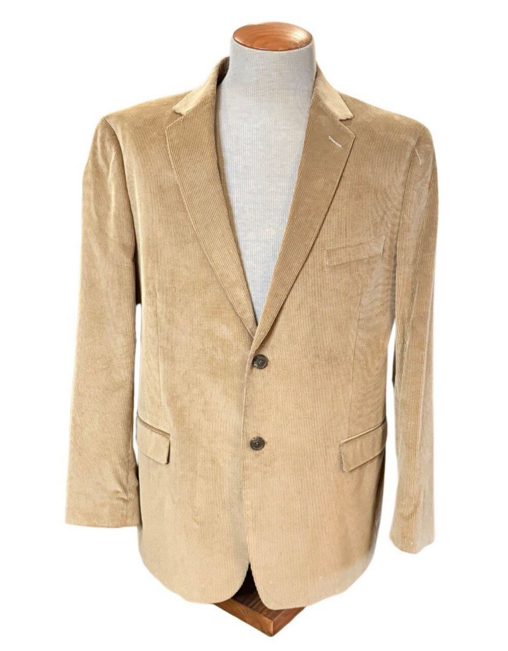 Saddlebred Corduroy Blazer Mens 44R Cotton Sport Coat Suit Jacket Rich Tan